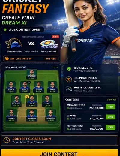 Come (Come App) fantasy cricket & matchday visual 3